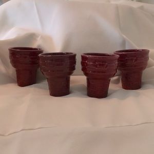 Longaberger WT PAPRIKA Ice Cream Cone Dishes